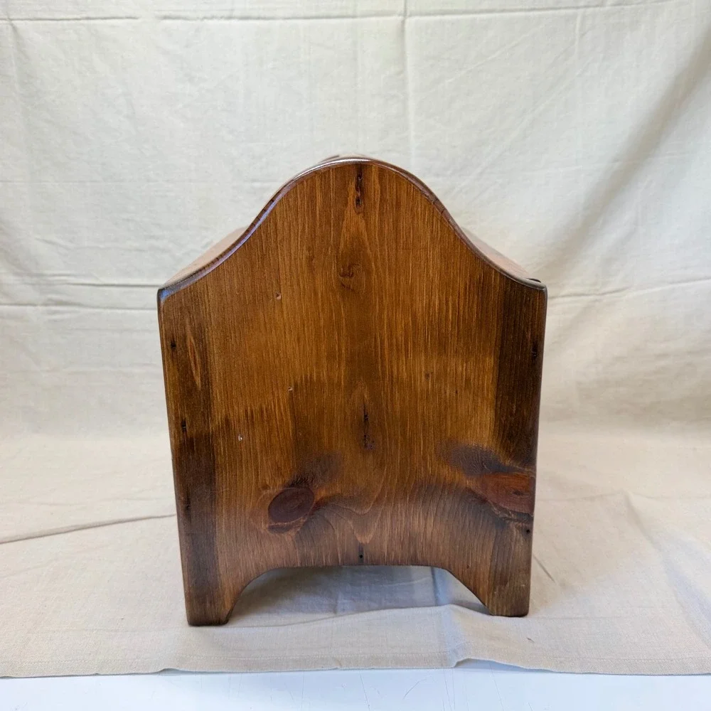 Vintage Wooden Magazine Rack Record Holder Mid Century Vinyl Storage Stand